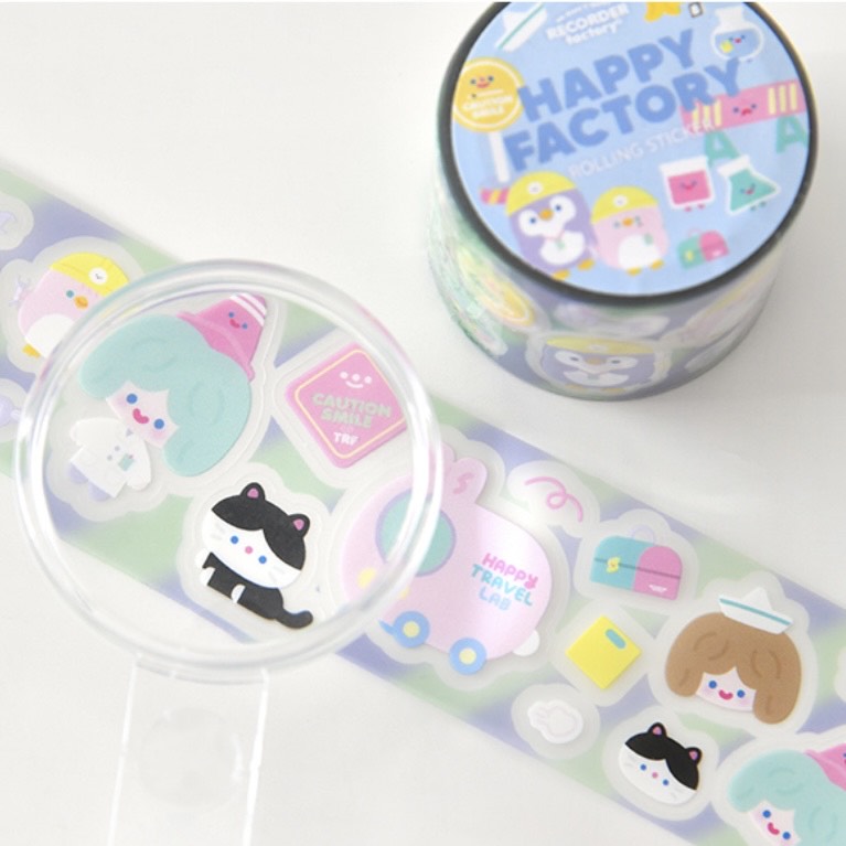 Recorder Factory Happy Factory Sticker Roll