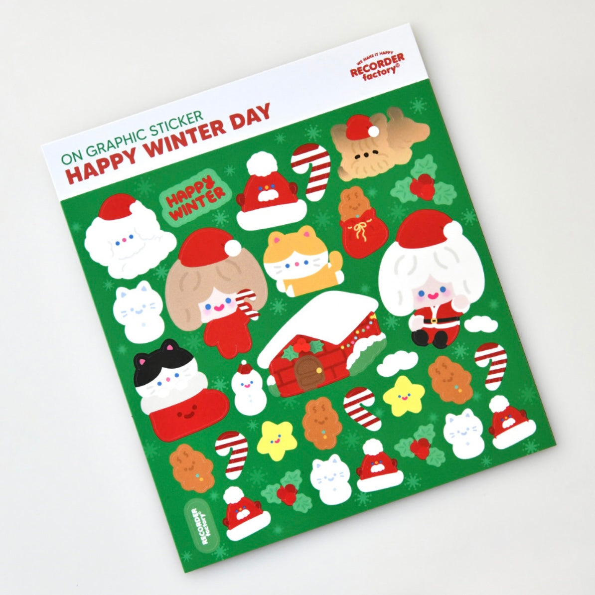 Recorder Factory Happy Winter Day Sticker Sheet