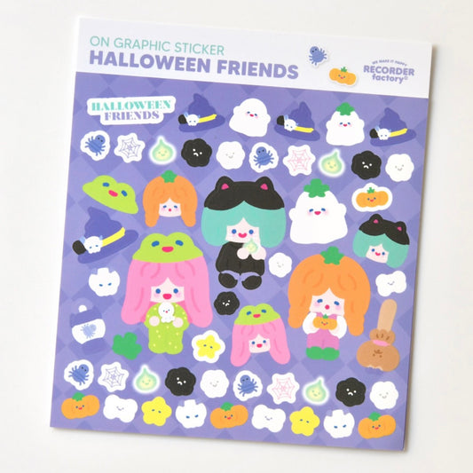 Recorder Factory Halloween Friends Sticker Sheet
