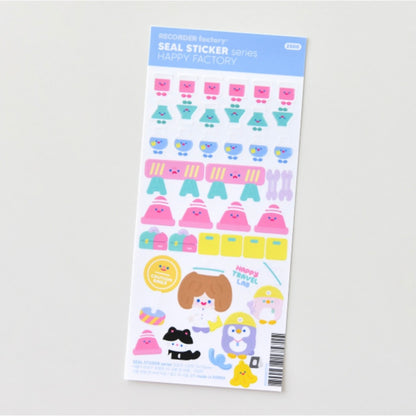 Recorder Factory Happy Factory Sticker Sheet