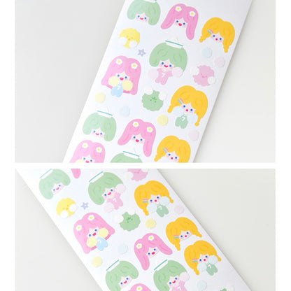 Recorder Factory Happy Victory Kawaii Sticker Sheet