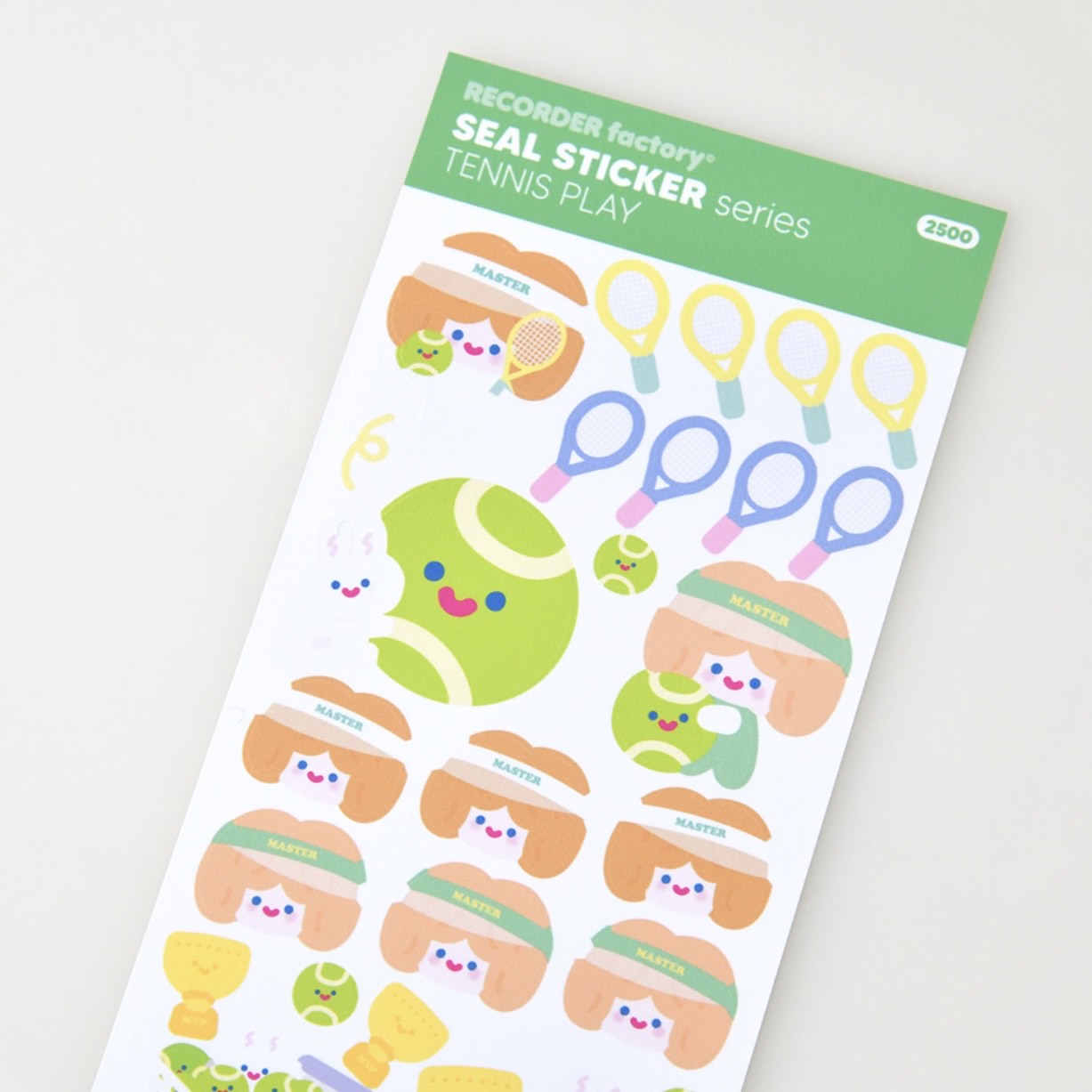 Recorder Factory Tennis Play Sticker Sheet
