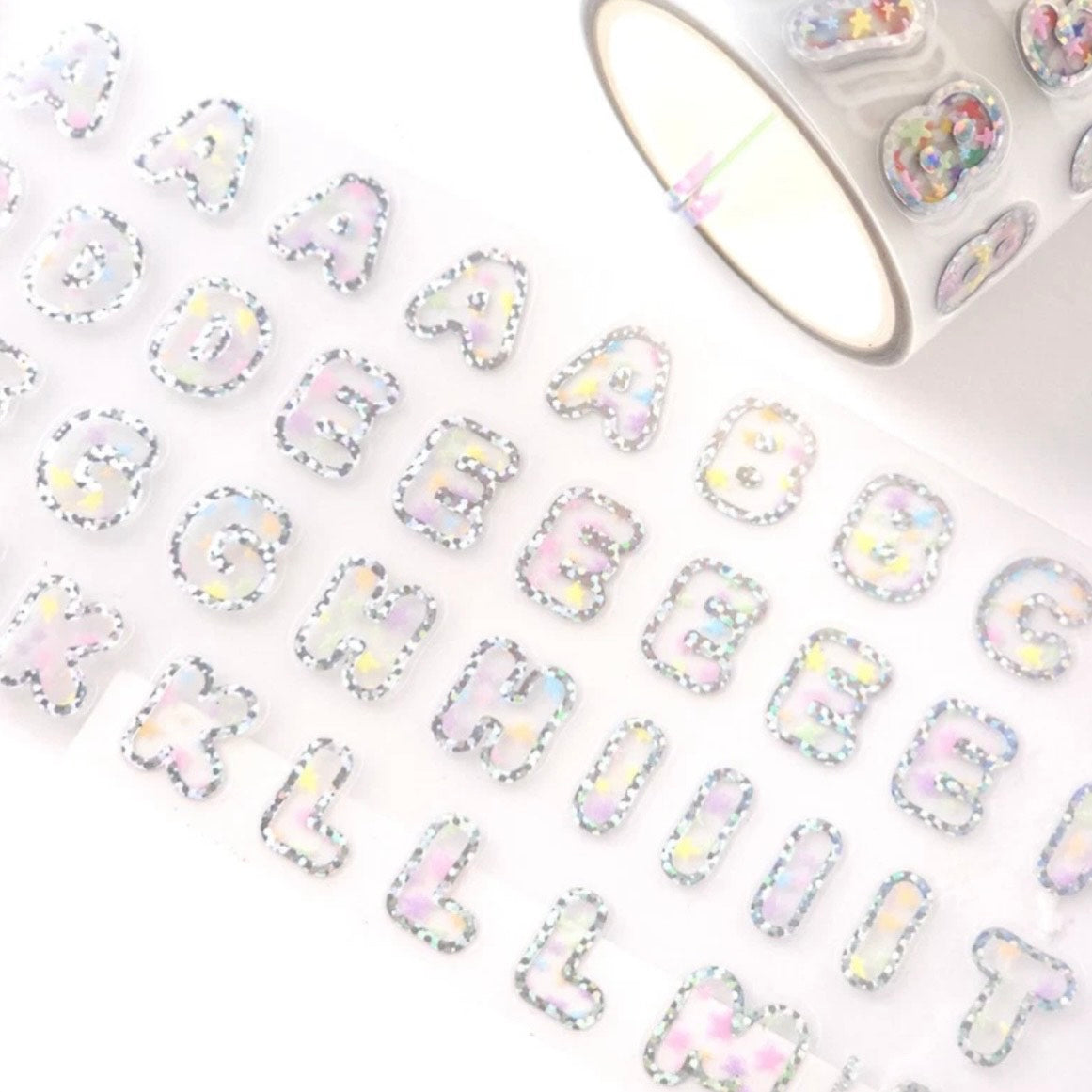 Polticker Star Candy Hologram Alphabet Kiss Cut Roll