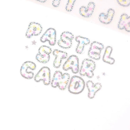 Polticker Star Candy Hologram Alphabet Kiss Cut Roll