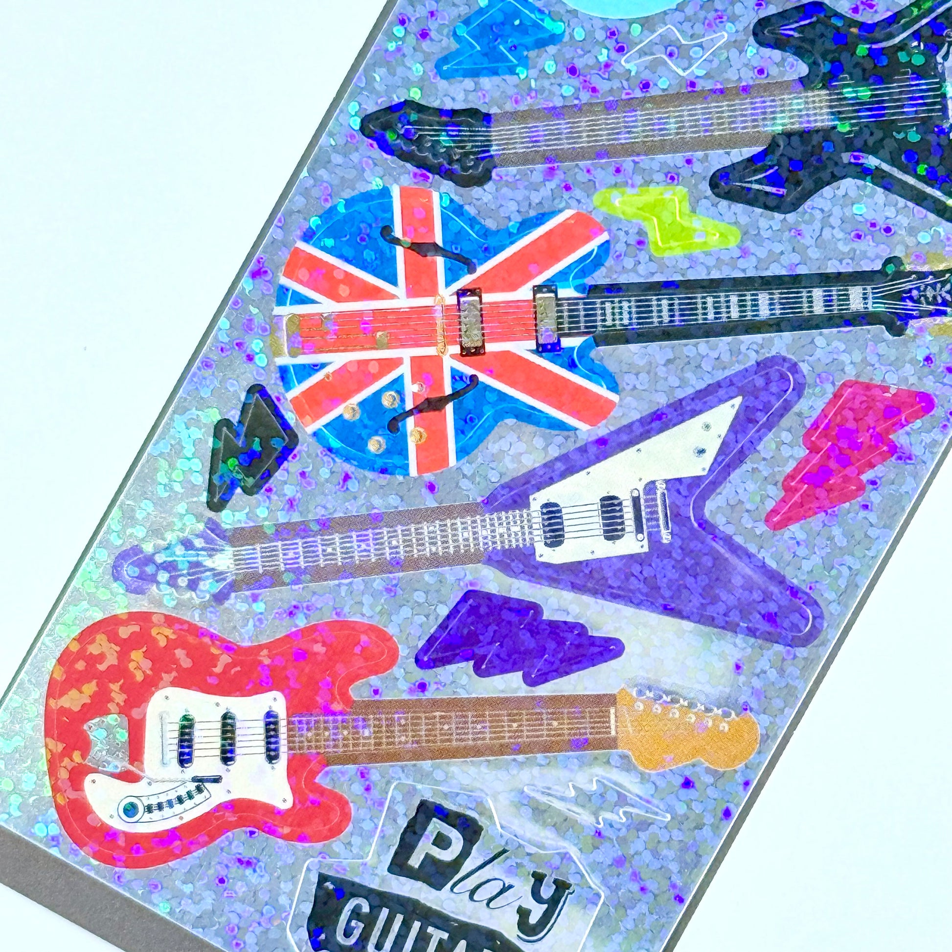 Luesey Sky Electric Guitars Sticker Sheet - Dandy Mail