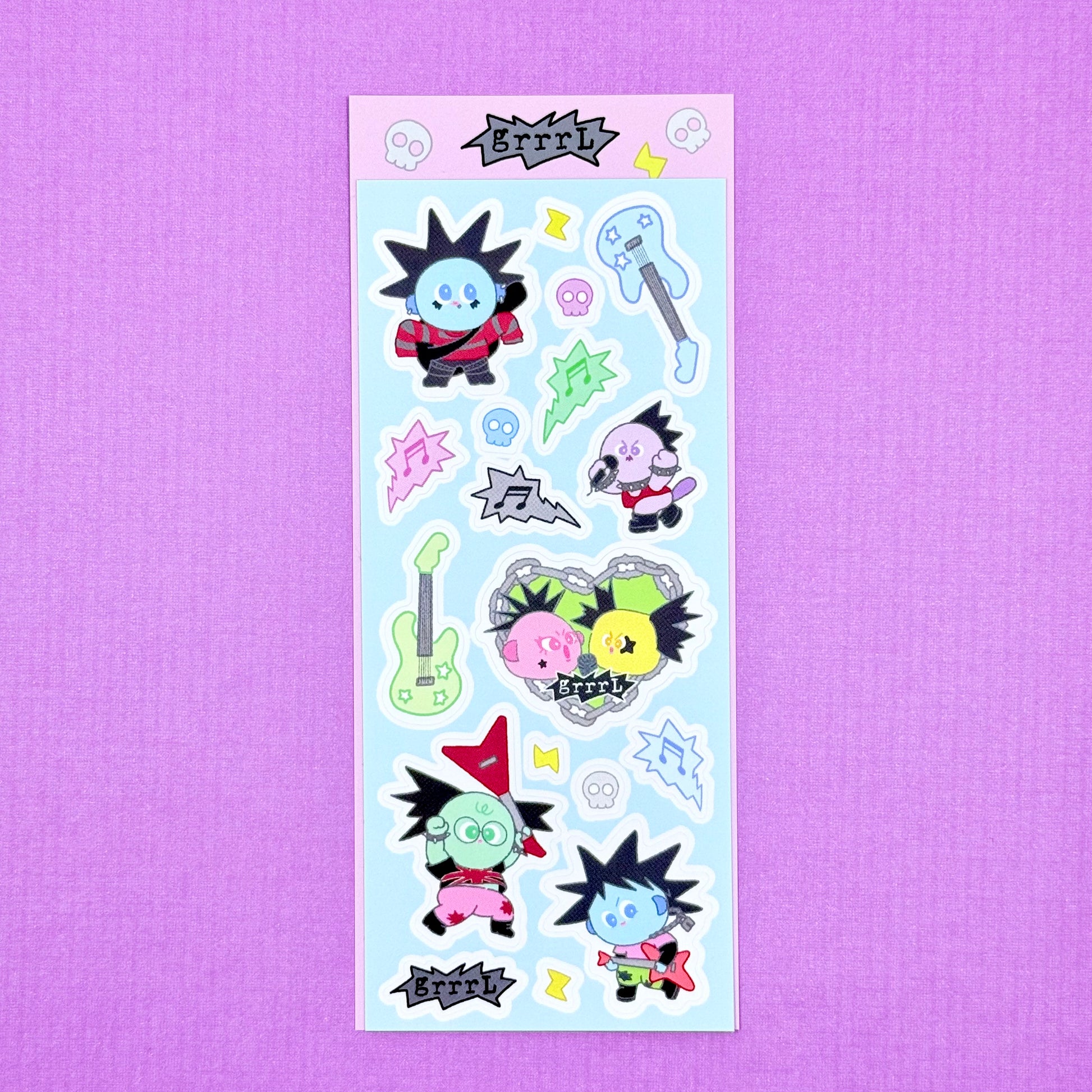 Luesey Sky Rocker GrrrL Sticker Sheet - Dandy Mail