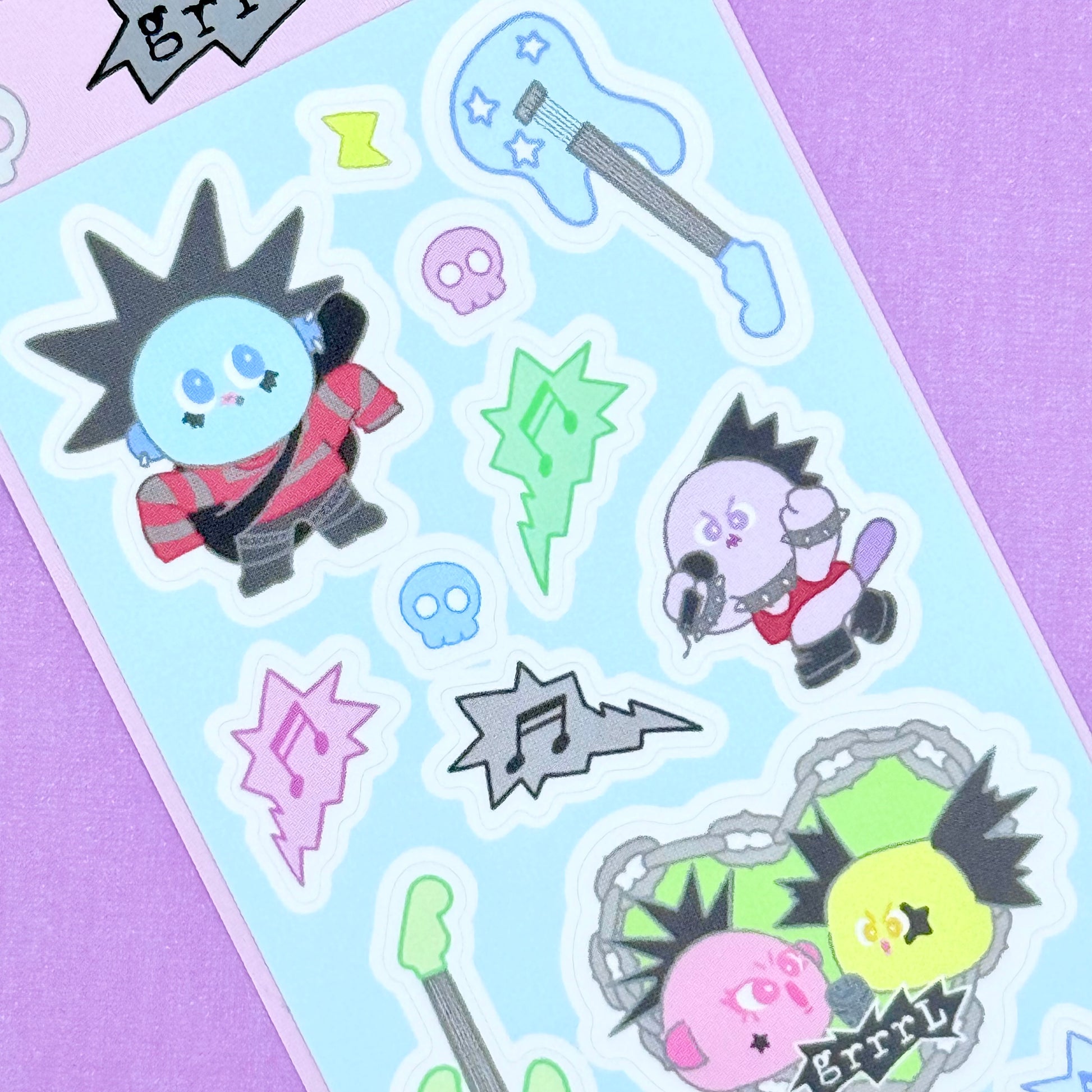 Luesey Sky Rocker GrrrL Sticker Sheet - Dandy Mail