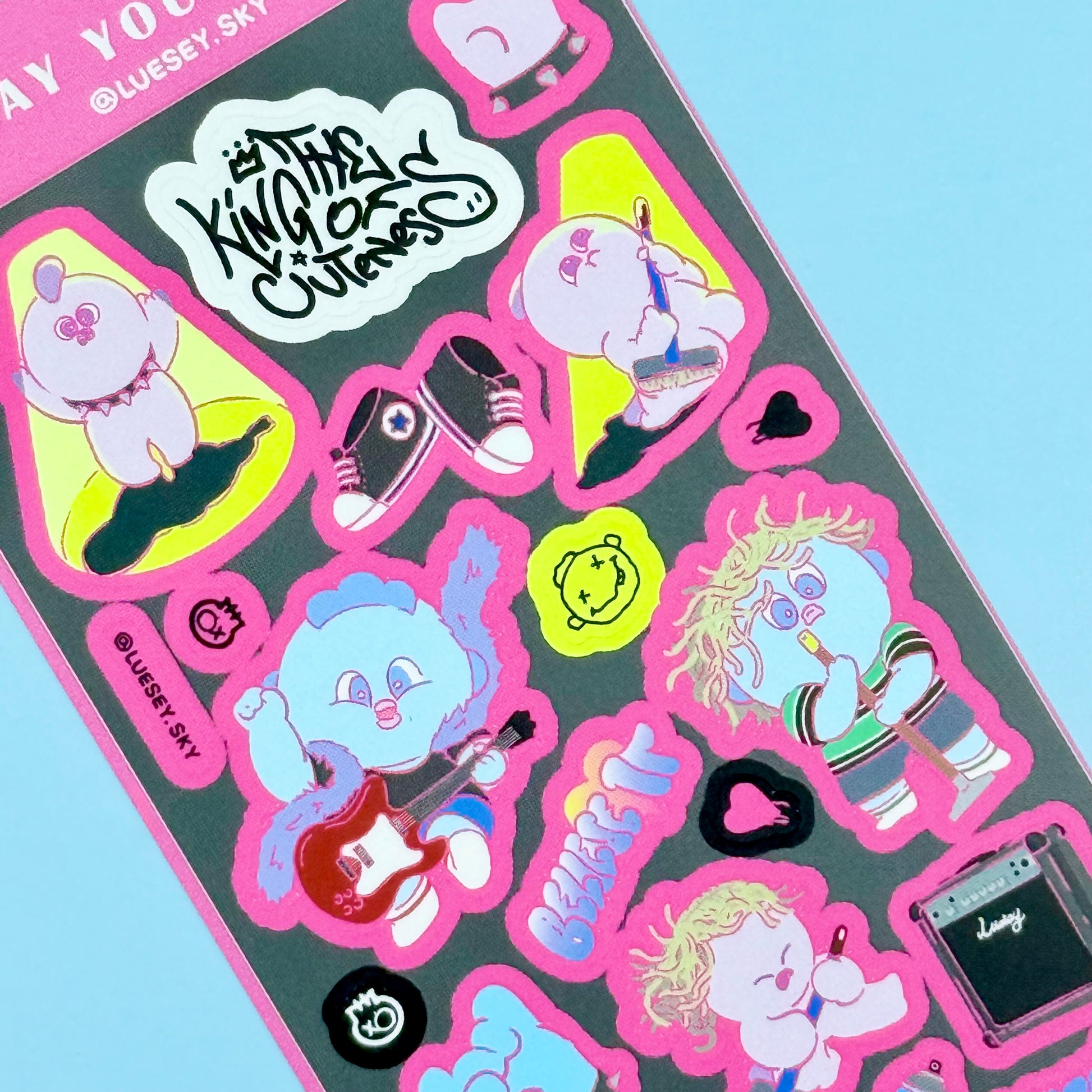 Luesey Sky Kings Of Cuteness Sticker Sheet - Dandy Mail
