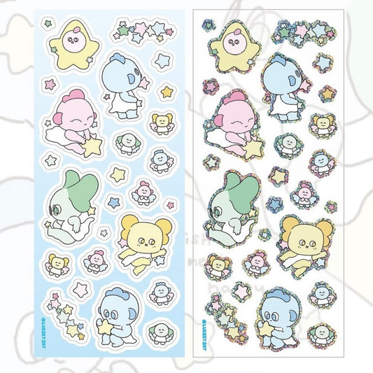 Luesey Sky Glitter Babies Sticker Sheet - Dandy Mail