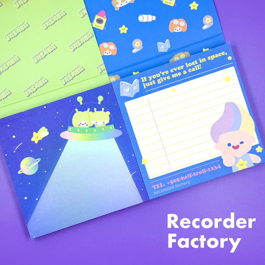 Recorder Factory Cosmo Traveler Memo Pad