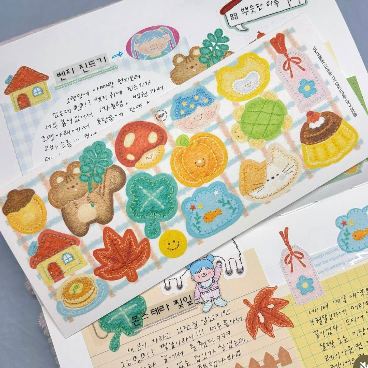 Abuba Studio Fall Patchwork Sticker Sheet - Dandy Mail