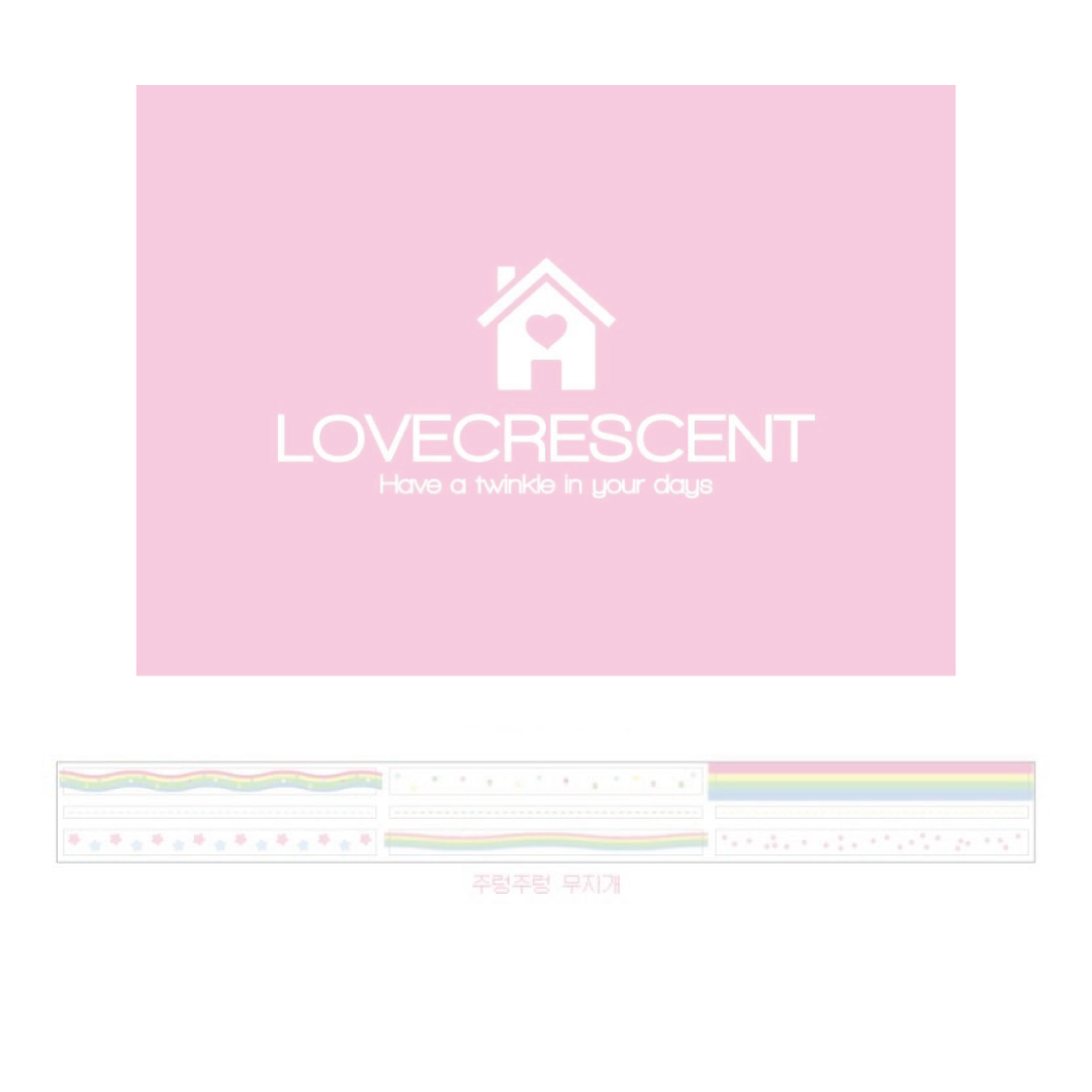 Love Crescent Rainbow Star Kiss-cut Sticker Roll - Dandy Mail