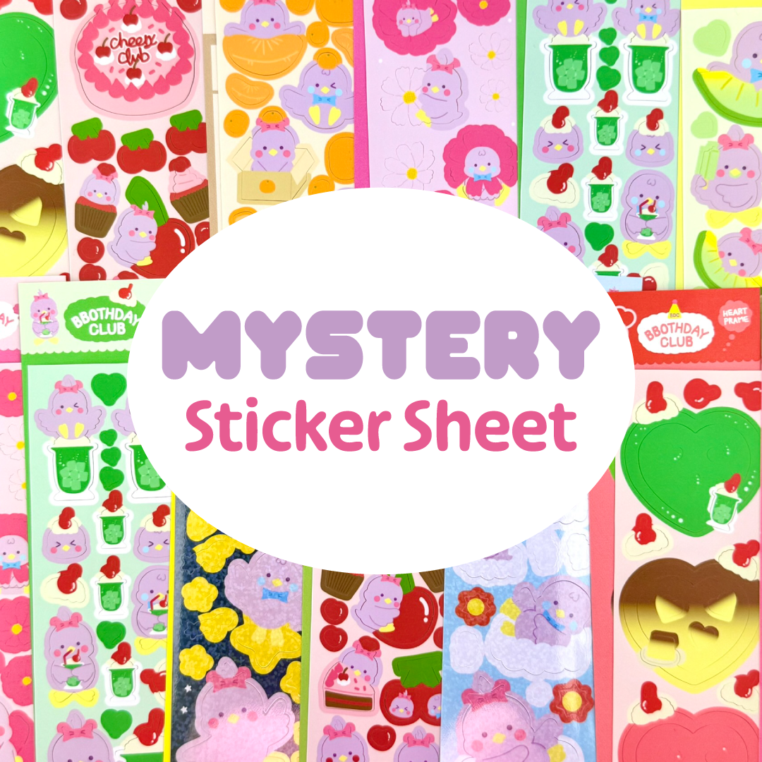 Bbothday Club Mystery Sticker Sheet