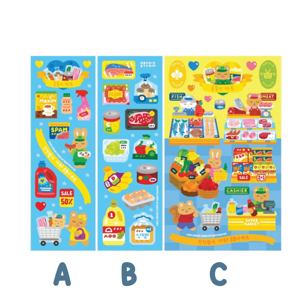 Orchid Studio Grocery Store Sticker Sheet