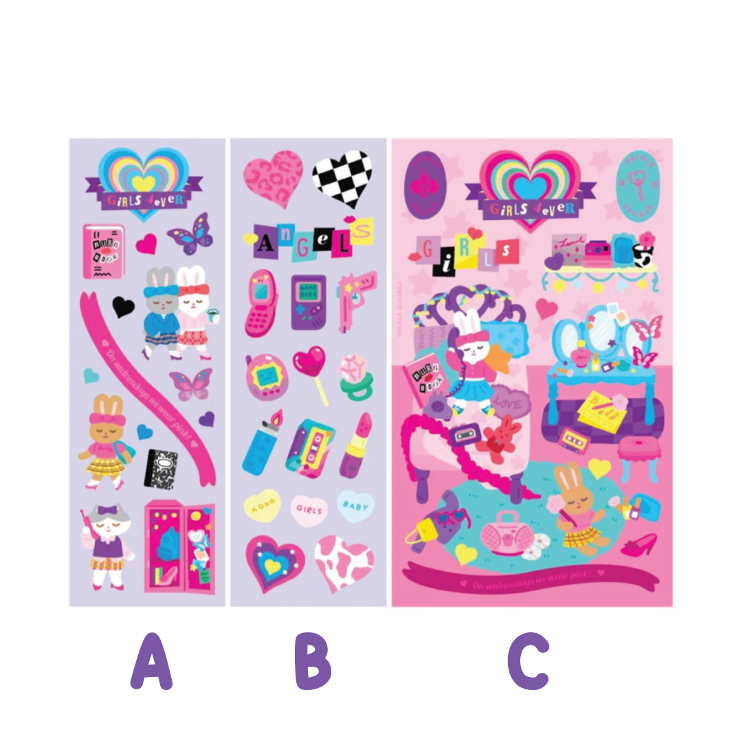 Orchid Studio Girls 4 Ever Sticker Sheet