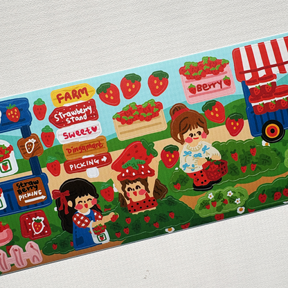 Dinga Mart Strawberry Farm Sticker Sheet - Dandy Mail